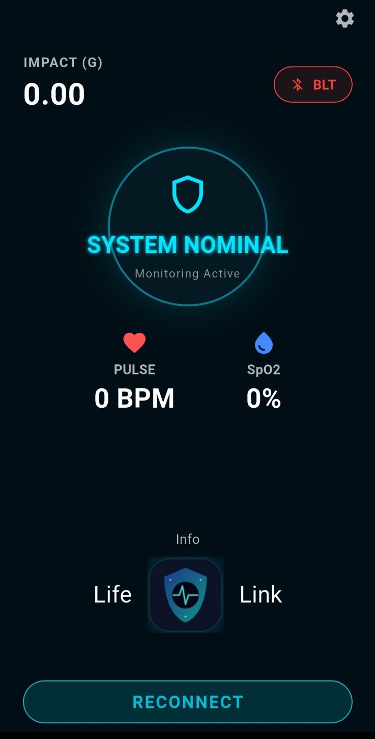 LifeLink App Dashboard Screen