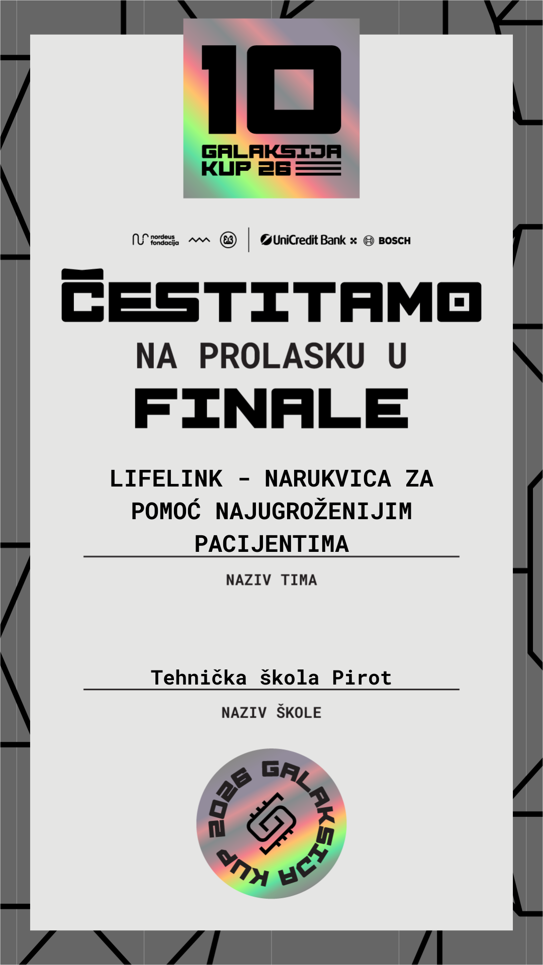 10. Galaksija Kup Finalista